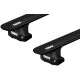 Багажник в штатные места в рейлингах Thule Wingbar Evo Black для Jeep Compass (mkII) 2016→ (TH 7112B-7106-6082)