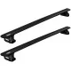 Багажник в штатные места в рейлингах Thule Wingbar Evo Black для Jeep Compass (mkII) 2016→ (TH 7112B-7106-6082)