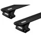 Багажник на інтегровані рейлінги Thule Wingbar Evo Black для Porsche Taycan (mkI)(Cross Turismo) 2019→ (TH 7112B-7106-6192)