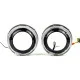 Маска декоративная для автомобильных фар DriveX MS A-105 3.0" Black White+Yellow со встроенной подсветкой