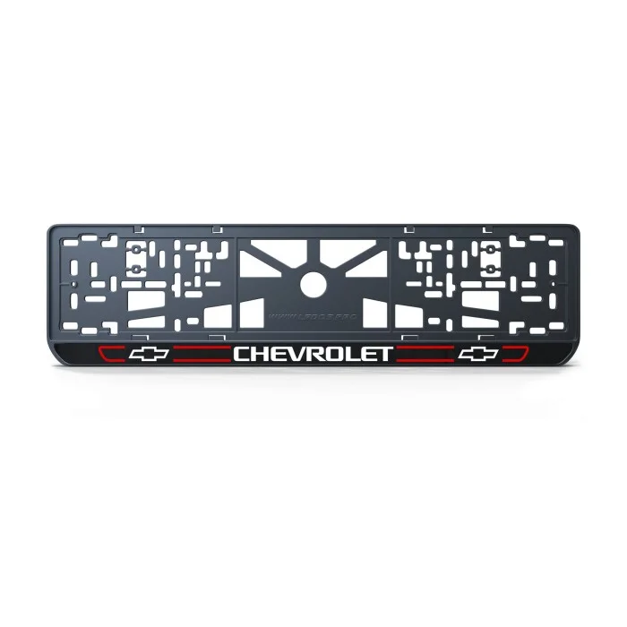 Номерна рамка Chevrolet стиль #5 із високоякісного ABS пластику Ledos виглядає як LCD дисплей.