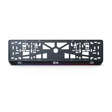 Номерная рамка Kia стиль #6 из высококачественного ABS пластика Ledos выглядит как LCD дисплей