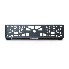 Номерная рамка Mitsubishi стиль #7 из высококачественного ABS пластика Ledos выглядит как LCD дисплей