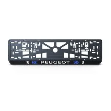 Номерная рамка Peugeot стиль #3 из высококачественного ABS пластика Ledos выглядит как LCD дисплей