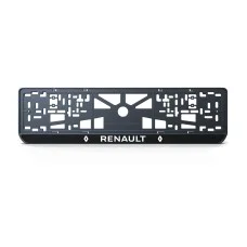 Номерна рамка Renault стиль #1 із високоякісного ABS пластику Ledos виглядає як LCD дисплей.
