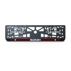 Номерна рамка Suzuki стиль #5 із високоякісного ABS пластику Ledos виглядає як LCD дисплей.