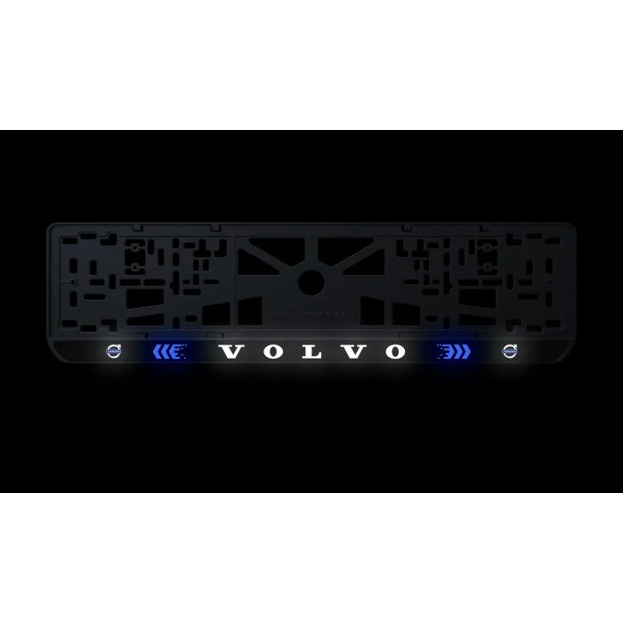 Номерная рамка Volvo стиль #3 из высококачественного ABS пластика Ledos выглядит как LCD дисплей