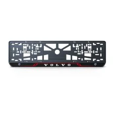 Номерна рамка Volvo стиль #8 із високоякісного ABS пластику Ledos виглядає як LCD дисплей.