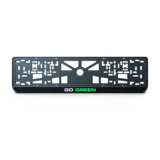 Номерная рамка GO GREEN из высококачественного ABS пластика Ledos выглядит как LCD дисплей