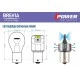 LED автолампа Brevia Power P21W 330Lm 6x3020SMD 12/24V CANbus, 2шт