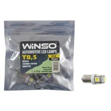LED автолампа Winso 12V SMD T8.5 BA9s, 10шт