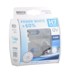 Галогеновая лампа Brevia H7 12V 55W PX26d Power White +60% 4300K S2