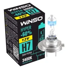 Галогеновая лампа Winso H7 12V 55W PX26d HYPER +60%