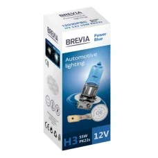 Галогеновая лампа Brevia H3 12V 55W PK22s Power Blue CP