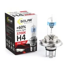 Галогеновая лампа Solar H4 12V 60/55W P43t-38 Starlight +60%