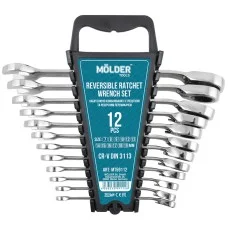 Набор ключей Molder CR-V (7-8-9-10-12-13-14-15-16-17-18-19мм), 12шт