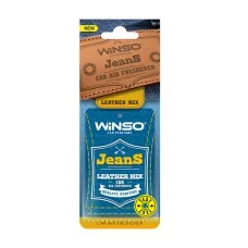 Освіжувач повітря WINSO Jeans, целюлозний ароматизатор, Leather Mix