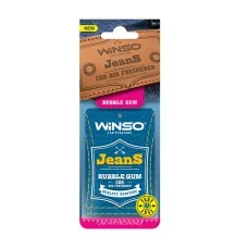 Освежитель воздуха WINSO Jeans, целлюлозный ароматизатор, Bubble Gum