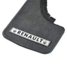 Брызговики Renault Серебренн. надпись, мягкая структурная резина Mud-Flaps 2шт