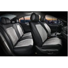 Накидки на сиденья авто 3D Elegant полный комплект Серые (авточехлы MODENA 3D)