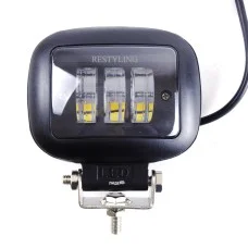 Фара-LED Квадрат 45W (15W*3) 10-30V 120*100*60mm (Ближне-желтый,Далеко-белый) RESTALING матовая 99BB