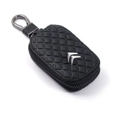 Чехол для ключей с карабином Citroën (Экокожа) Ромб