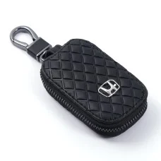 Чехол для ключей с карабином Honda (Экокожа) Ромб