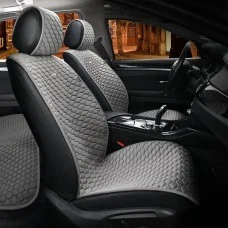 Накидки на сиденья авто из алькантары Elegant PALERMO Серый Передние