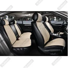Накидки на сиденья авто из алькантары Elegant ANCONA Бежевый Полный комплект