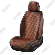 Накидки на сиденья авто из алькантары Elegant TRENTO Кофейные Передние
