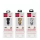 AЗП 12/24V 2USB (2+1A) Reddax RDX-106 коротка Black/Silver/Gold