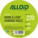 Alloid. Круг шлифовальный на липучке 125 мм, зерно 220 (10шт) (SD-25220)