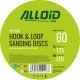 Alloid. Круг шлифовальный на липучке 125 мм, зерно 60 (10шт) (SD-2560)