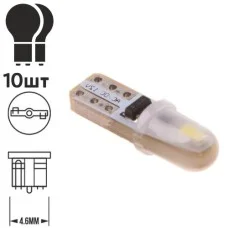 Лампа диодная T-5 2SMD 3014/12V W 54243 (T-5 2SMD 3014W)