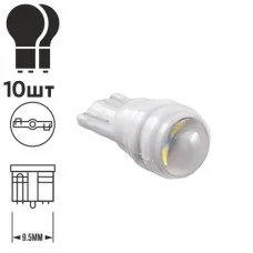 Лампа PULSO/габаритна/LED T10/1SMD/3D/CERAMIC/12v/0.5w/65lm White (LP-126523)