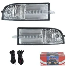 Фары доп.модель Chevrolet Aveo Sedan II/2006-12/CV-304L/9006-12V51W+LED-2W/FOG+DRL/эл.проводка (CV-304-LED FOG+DRL)